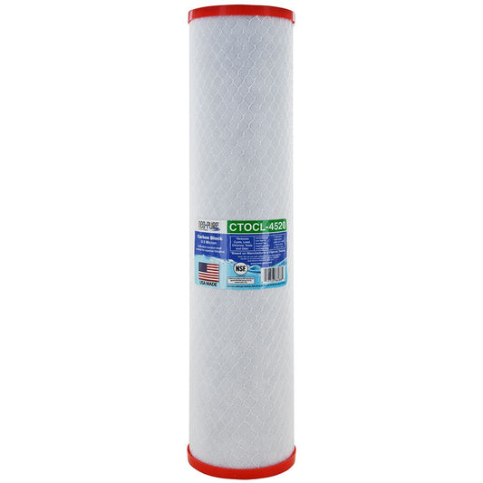 Neo-Pure CTOCL-4520 20" x 4-1/2" Coconut Shell Carbon Block Filter 0.5 micron