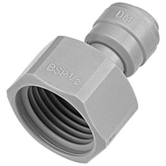 DMfit Female BSPP Connector Flat Type - 1/2" Push-in x 1/2" BSP[P]