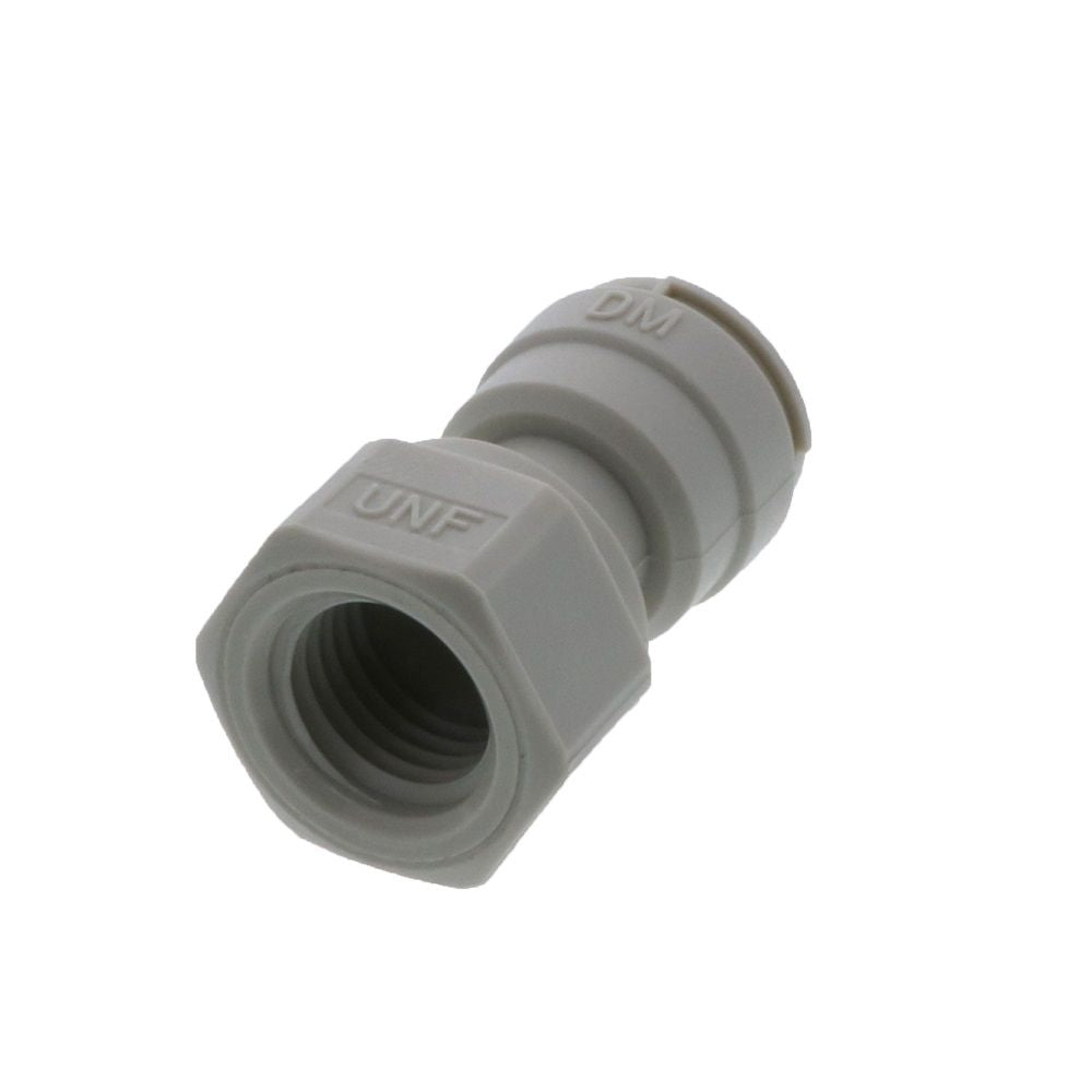 DMfit Female Flare Adapter - 1/4 Push-in x 7/16"-20UNF- V Type