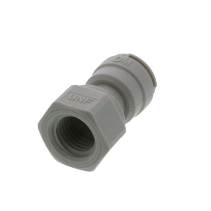 DMfit Female Flare Adapter - 1/4 Push-in x 7/16"-20UNF- V Type