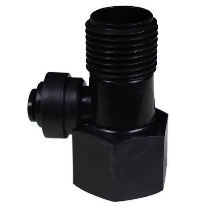 NeoFit BLACK - Feed Water Connector Acetal 1/4 x 1/2 qc x 1/3