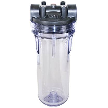 Pentek 150587 10" 3G Standard Filter Housing Black/Clear MB Cap w/ PR - 3/4" FPT