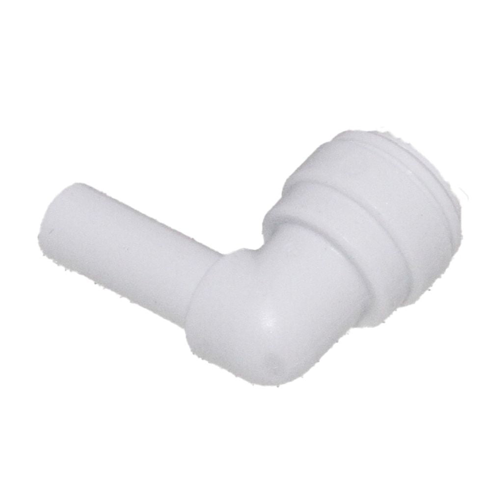 Stem Elbow Connector Acetal [white] - 3/8 Stem x 3/8