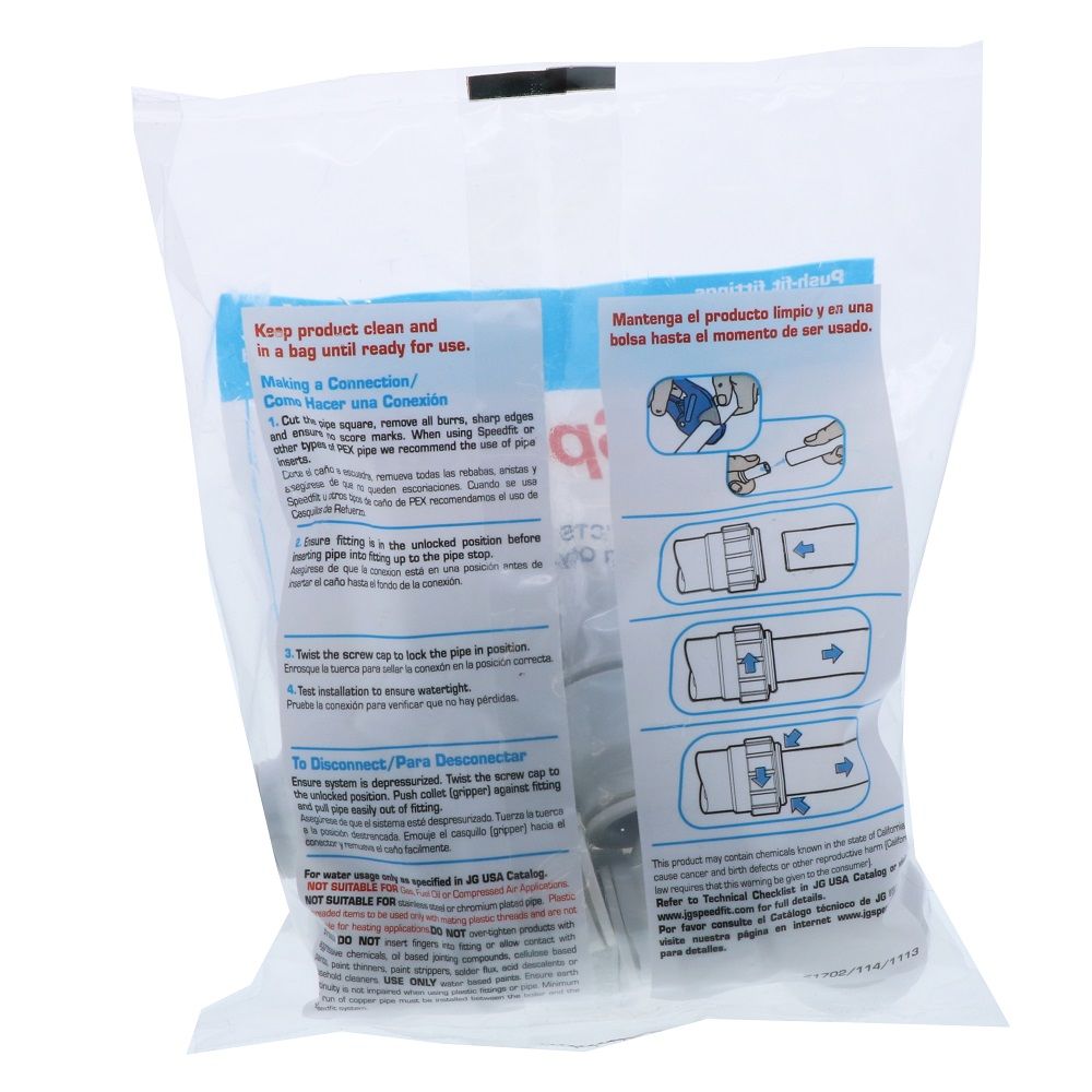 John Guest Union Elbow - 1/2 CTS