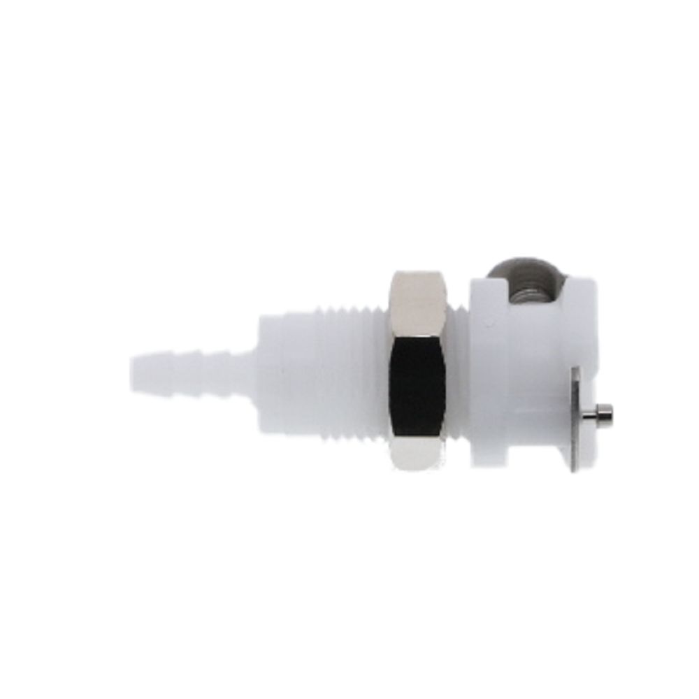12700 NSF Valved Panel Mount Hose Barb Coupling Body 1/8 ID Barb