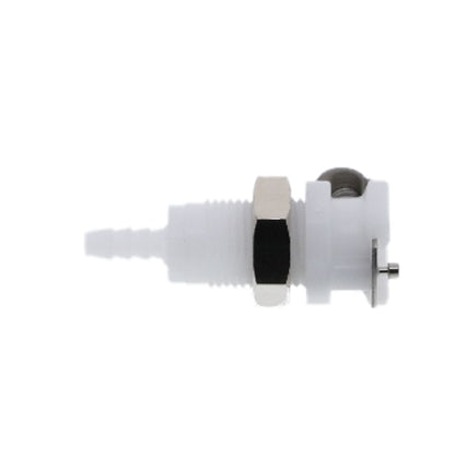 12700 NSF Valved Panel Mount Hose Barb Coupling Body 1/8 ID Barb