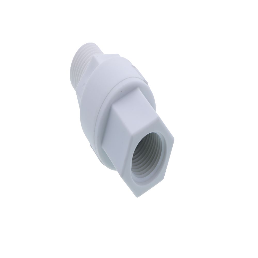 Poppet Check Valve 685 Series 1/2 FPT x 1/2 MPT, 1/3 psi, FKM [Viton] Hastelloy Spring