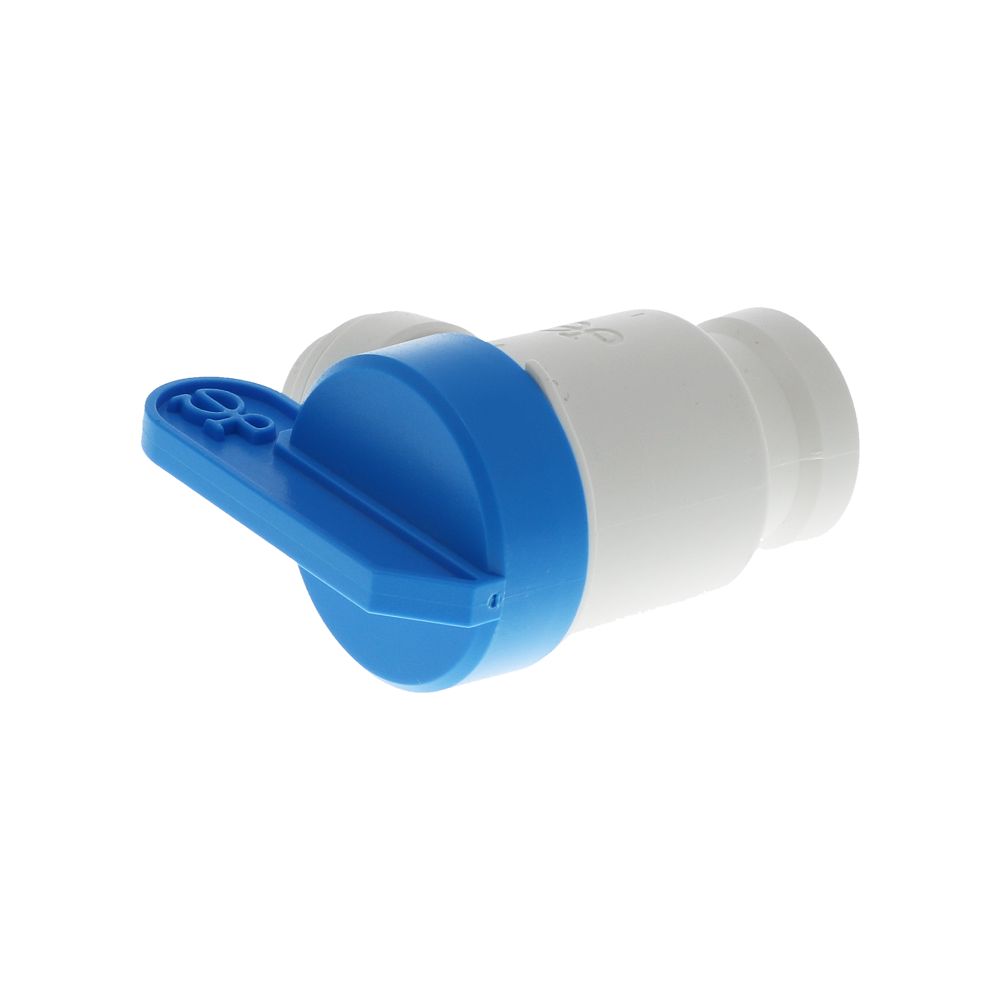 John Guest Shut-Off Valve-Polypro Elbow NPTF - 3/8 x 1/4 NPTF