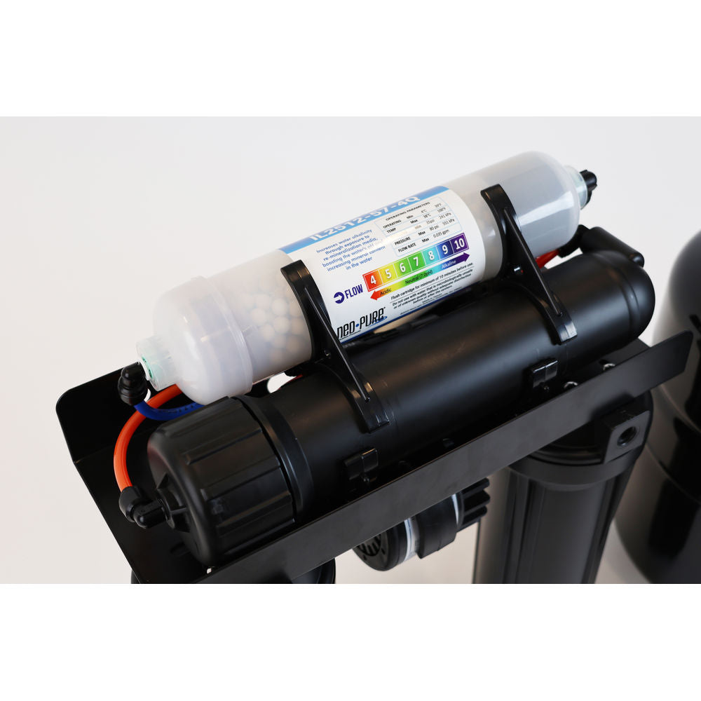 Neo-Pure 4 Stage RO Manifold Retrofit, 75 GPD, Alkaline Remineralizer, Permeate Pump