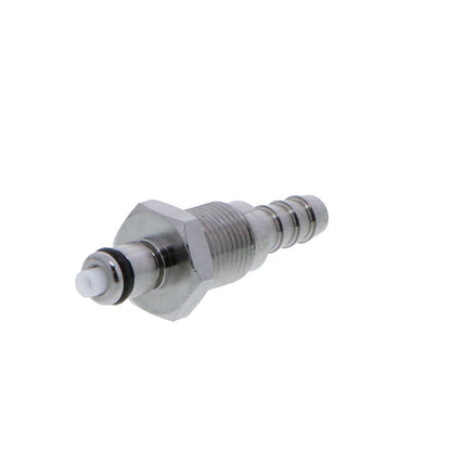 MCD4204 Valved Panel Mount Hose Barb Coupling Insert 1/4 ID Barb