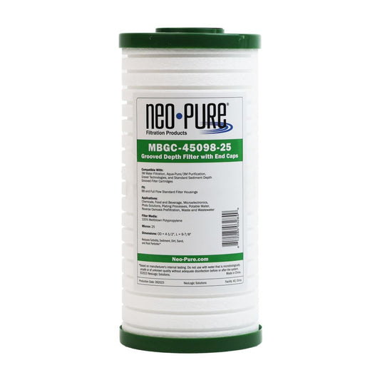 Neo-Pure Whole House Sediment Filter, 9-7/8" x 4-1/2", Model MBGC-45098-25 [25 Micron]