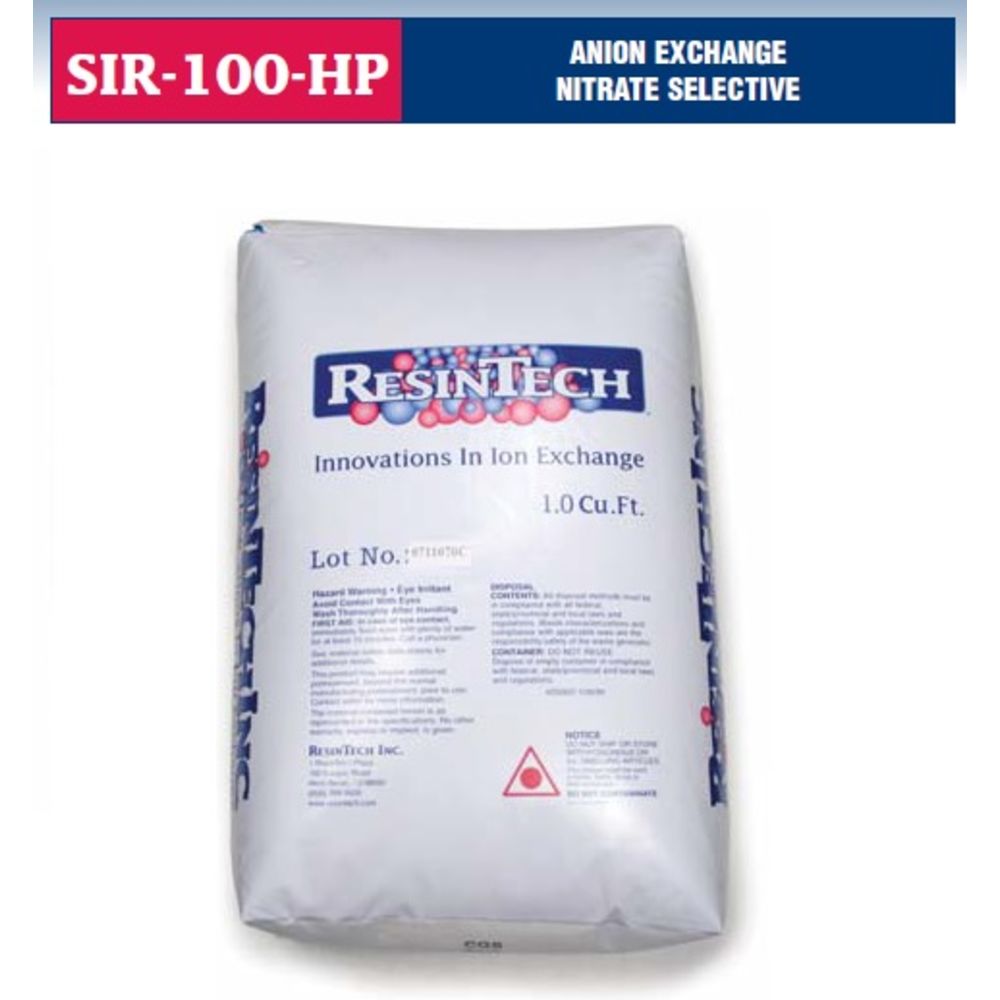 Resintech SIR-100-HP Nitrate Selective Anion Exchange Resin 1 cu ft