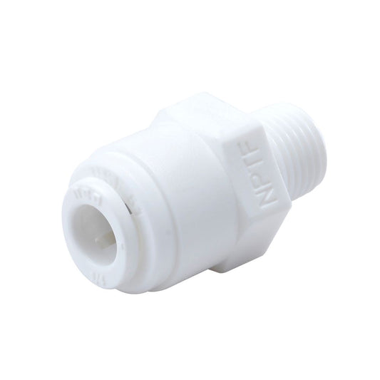 NeoFit - Acetal White Male Connector 1/4" tube x 3/8"BSPT