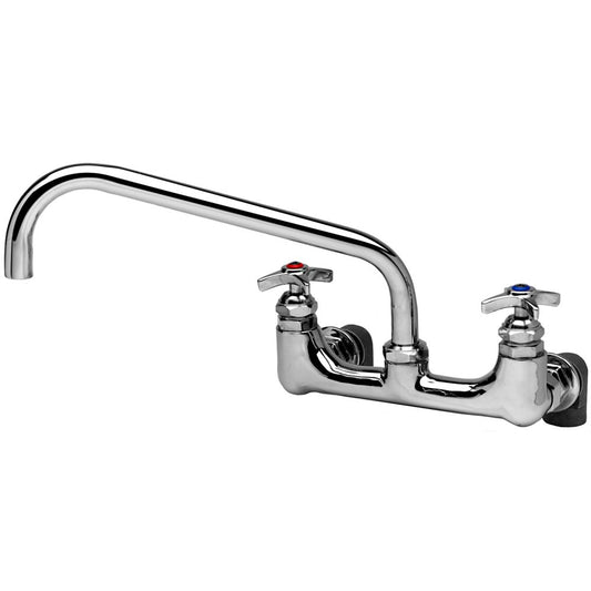 T&S Brass B-0290 Big-Flo Wall Mount Pre-Rinse Spray Faucet w/ 8" Centers and 12" Add-On Swing Nozzel