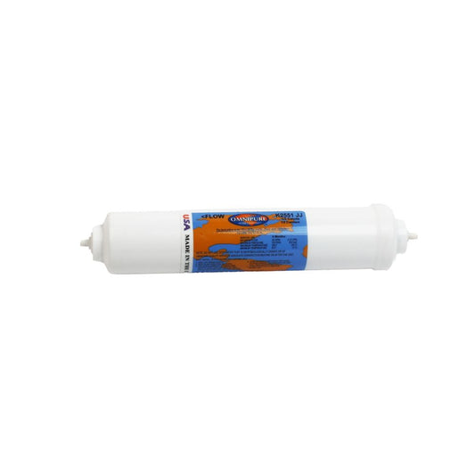 Omnipure Inline K2551-C/C-JJ 50% Calcite, 50% Corosex - 10" x 2" Filter - 1/4" Quick Connect