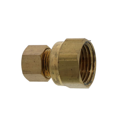 Brass Compression Female Connector 3/8 Compression x 1/2 FPT