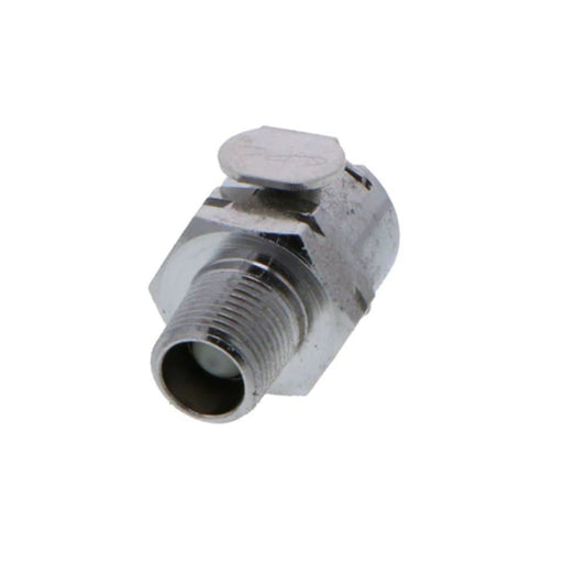 MCD1002BSPTV Valved Male Thread Coupling Body 1/8 BSPT FKM Seal
