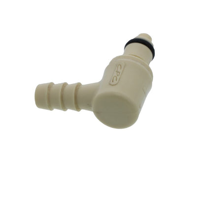 PMCD230412 Valved Elbow Hose Barb Coupling Insert 1/4 ID Barb