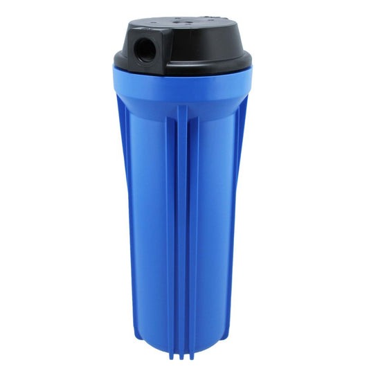 10" Neo-Pure SlimLine Filter Housing Blue Sump/Black Cap 3/8" No Pressure Relief