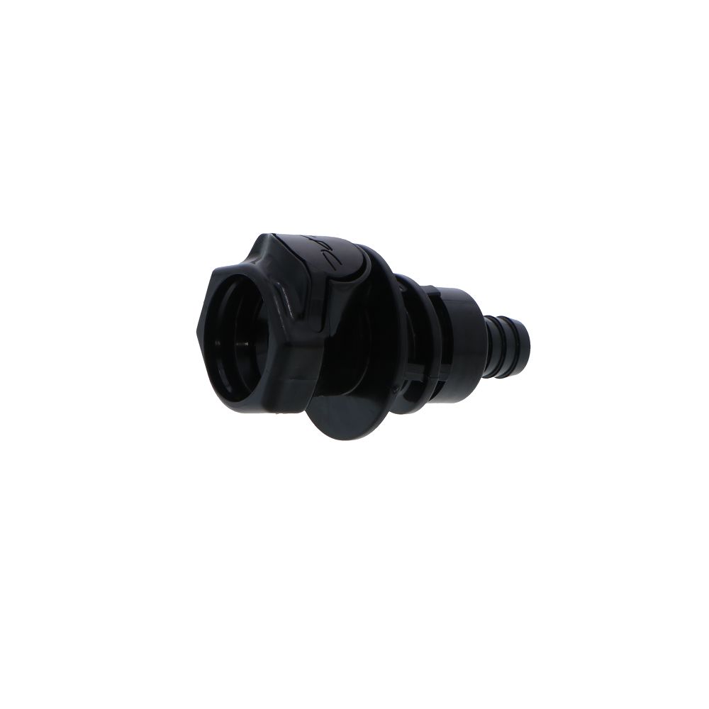 HFCD16857 Valved Panel Mount Hose Barb Coupling Body 1/2 ID Barb