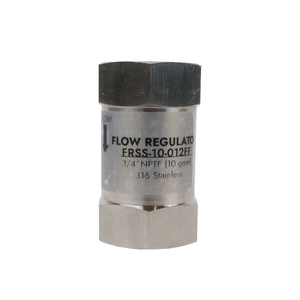 Neo-Pure Stainless Steel  Flow Restrictor 10 GPM 316SS 3/4" FPT x FPT