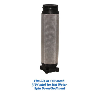 Rusco/Vu-Flow Hot Water Filter Screens for Spin-Down/Sediment Filters - Fits 3/4 in 60 mesh [254 mic] for Hot Water Spin Down/Sediment