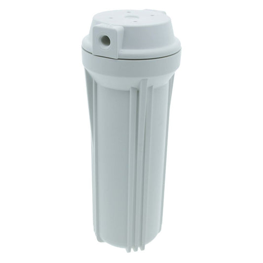 10" Neo-Pure SlimLine Filter Housing White 1/4" No Pressure Relief