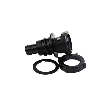HFCD161057 Valved Panel Mount Hose Barb Coupling Body  5/8 ID Barb