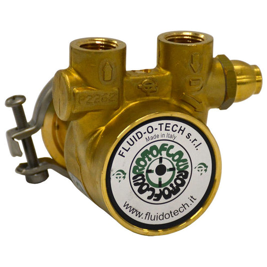 Fluid-o-Tech Lead Free Brass Rotary Vane Pump with Brass Key 105 gph 3/8" NPT