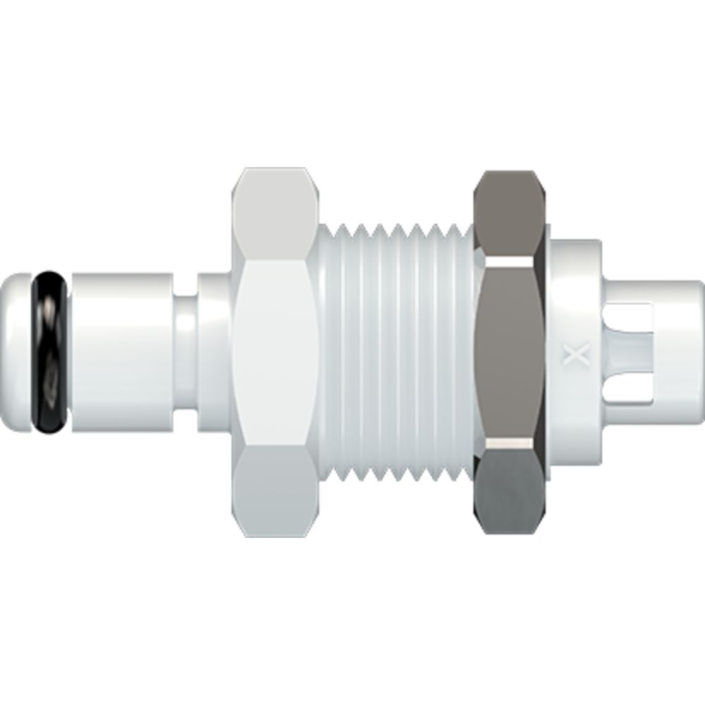 LinkTech 20AC Series Panel Mt. Male, Non-valved, 1/16" HB, Natural Acetal
