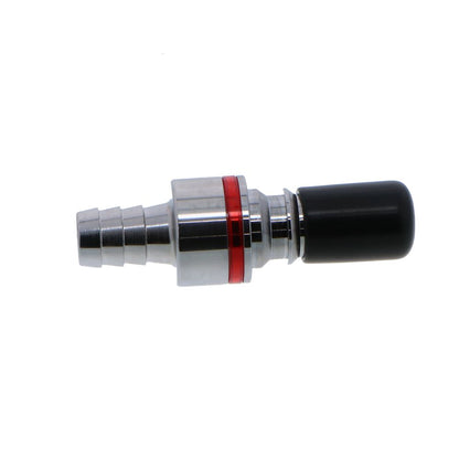 LQ4D22006RED Valved In-Line Liquid Cooling Coupling Insert 3/8 ID Barb Warm Red
