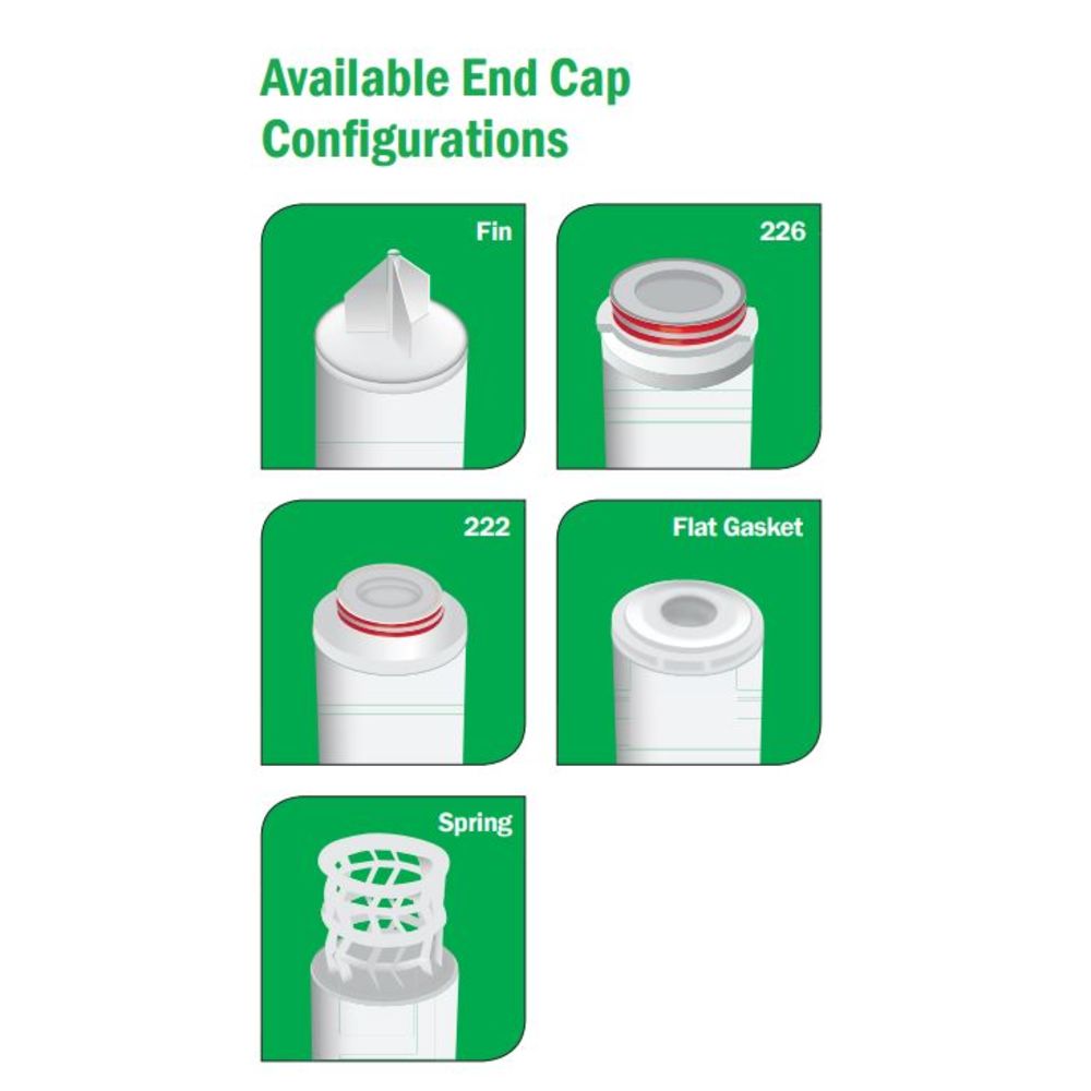 Neo-Pure MB-25200-05-S 2-1/2" x 20" Polypropylene Sediment Depth Filter 5 Mic with Spring End Cap