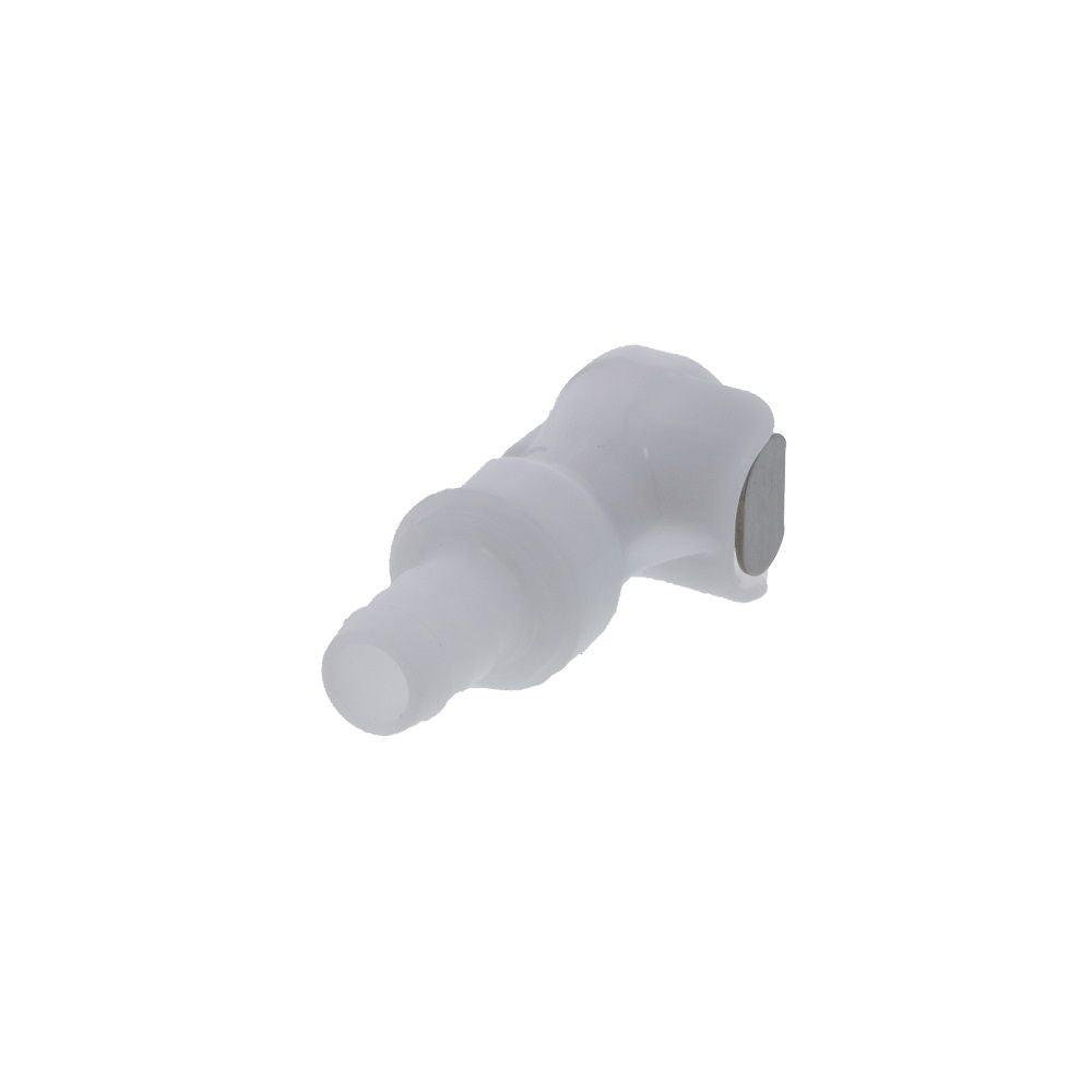 PLCD17006V Valved In-Line Hose Barb Coupling Body 3/8 ID Barb Viton O-ring