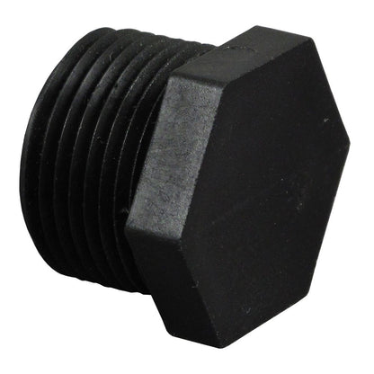 Pipe Plug Hex Head - 3/4" MNPT Polypro Black
