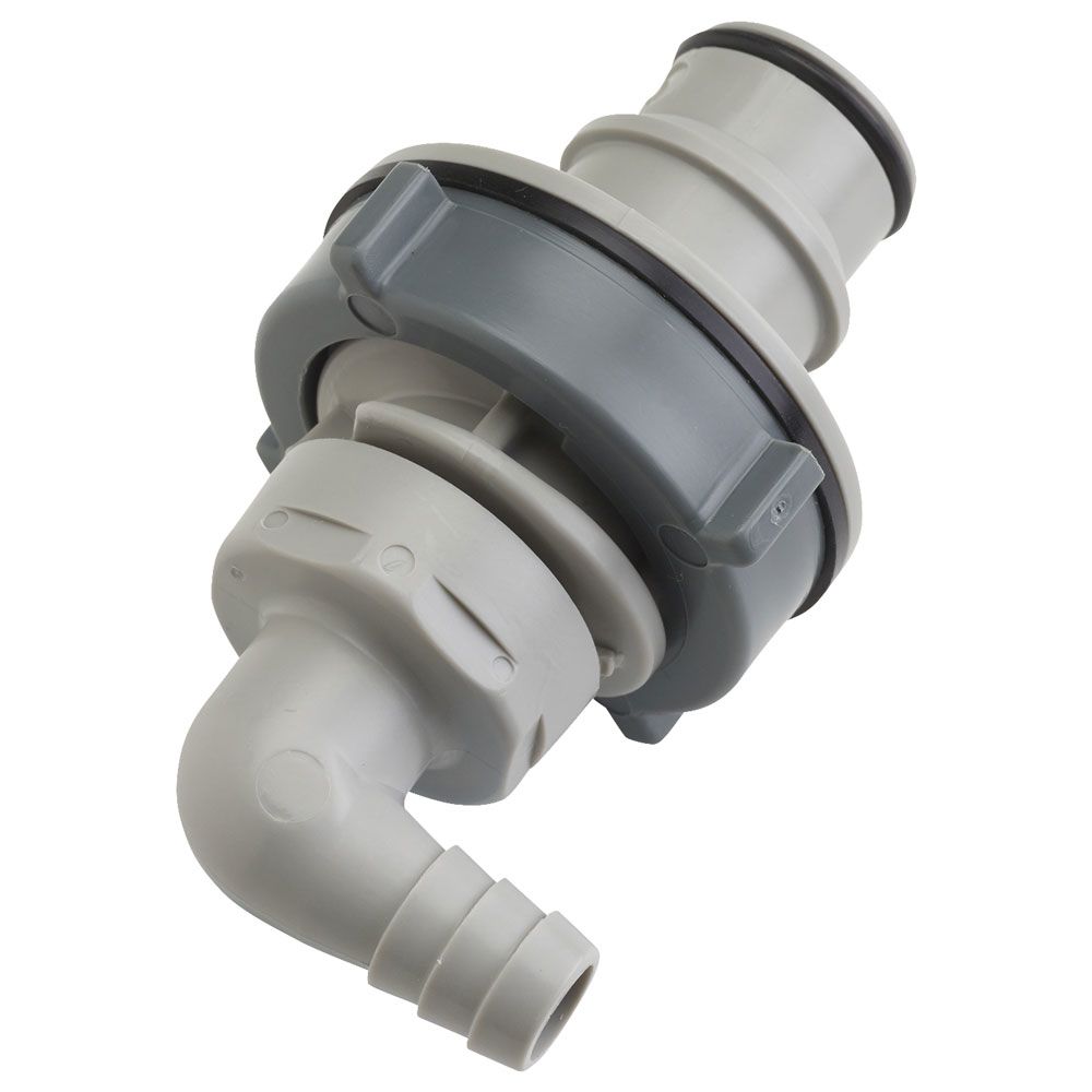 HFCD43612 Valved Elbow Panel Mount Hose Barb Coupling Insert 3/8 ID Barb