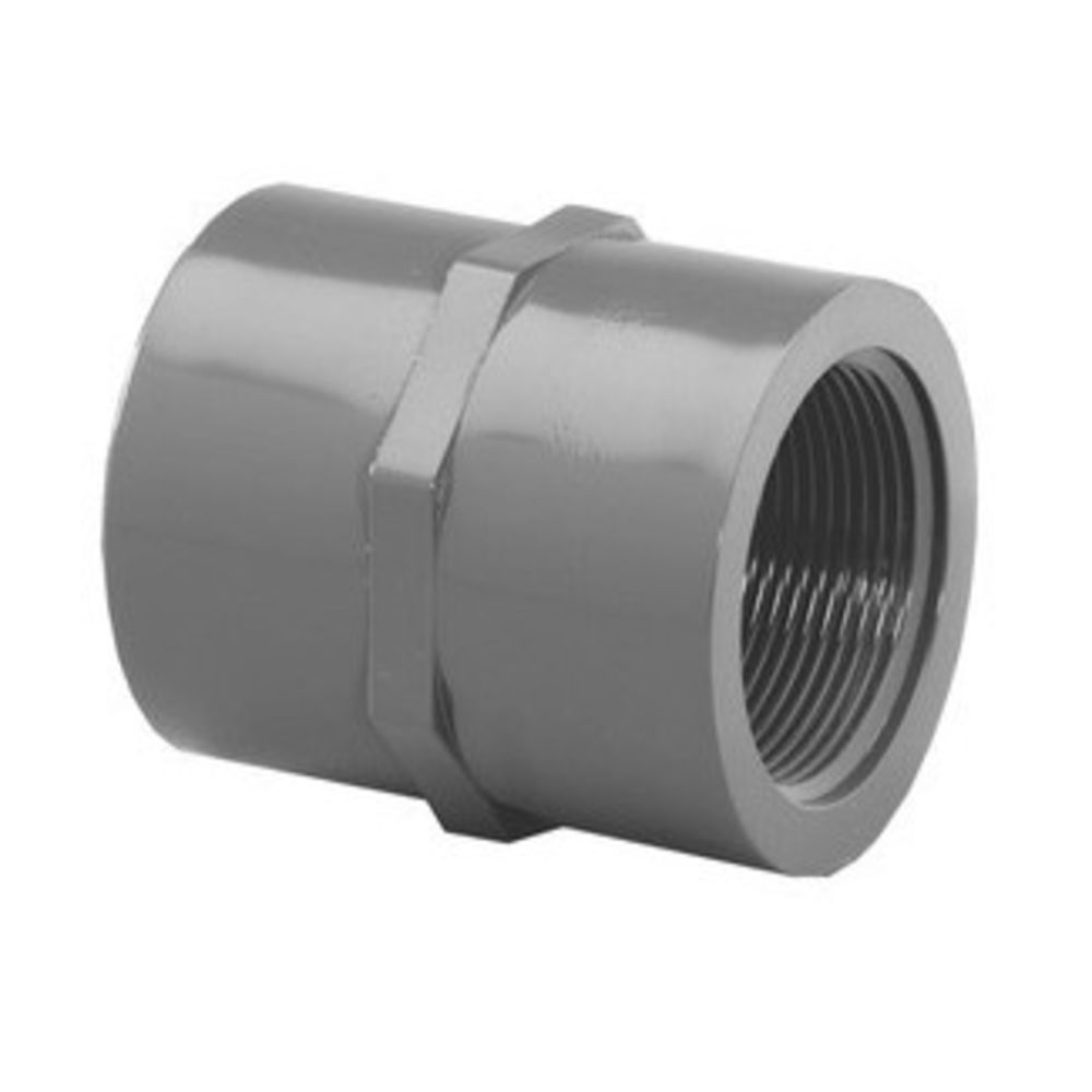 Schedule 80 PVC Coupling 1-1/2" Socket X 1-1/2" FPT