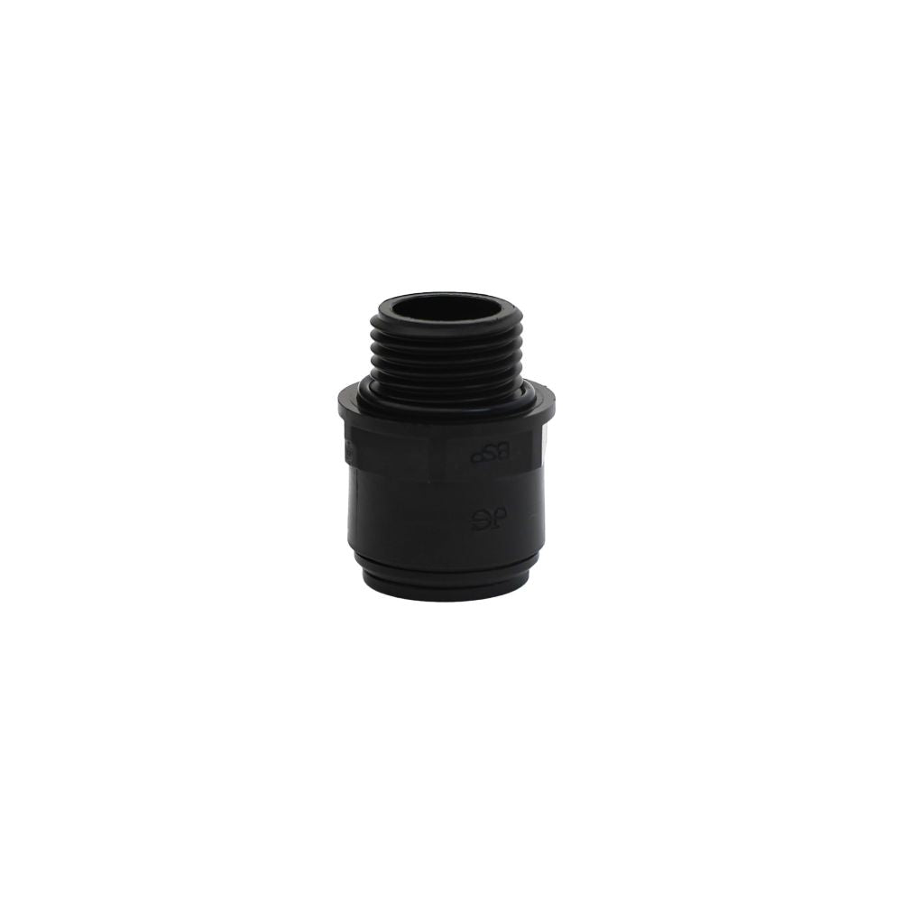 John Guest Male Connector NPTF Black Polypropylene  - 1/4 x 3/8 NPTF