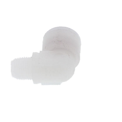 Kynar PVDF Male Elbow - 1/4 x 1/8 NPTF