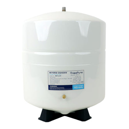 NeoPure Tank RO Storage 4.5 Gal, 9.6" dia x 15.15"h, 1/4" MNPT White