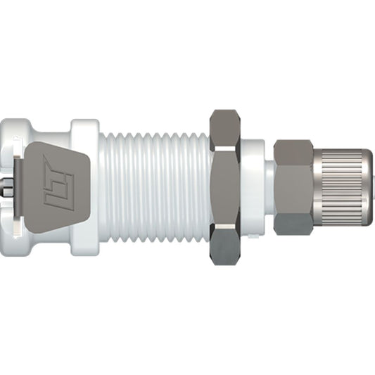 LinkTech 20AC Series Panel Mt. Female, Non-valved, 5/32" PTF, Natural Acetal