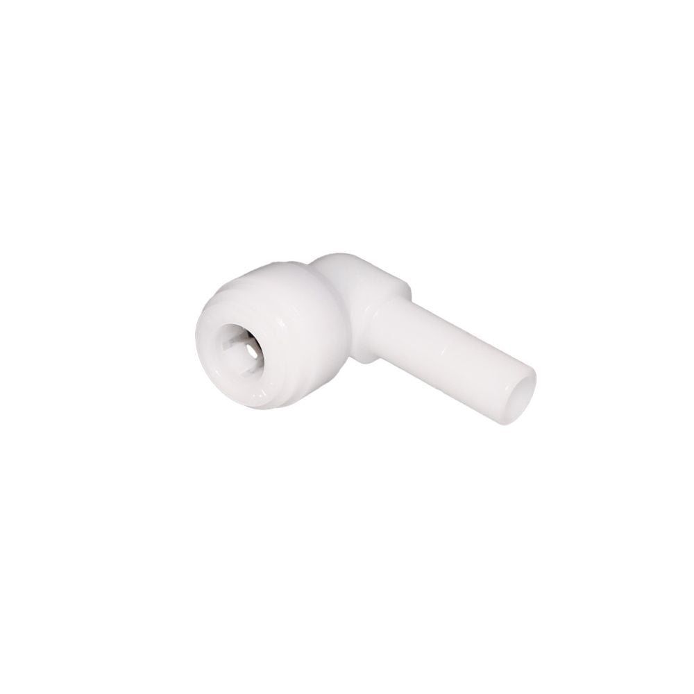 NeoFit - Acetal Natural White Stem Elbow 1/4" tube x 3/8" stem