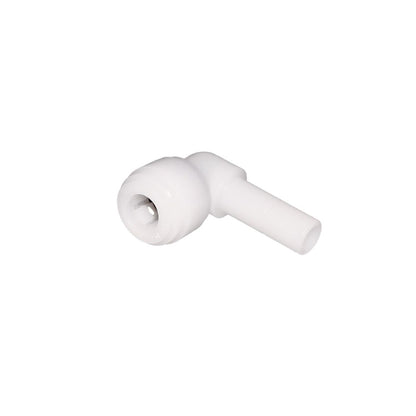 NeoFit - Acetal Natural White Stem Elbow 1/4" tube x 3/8" stem
