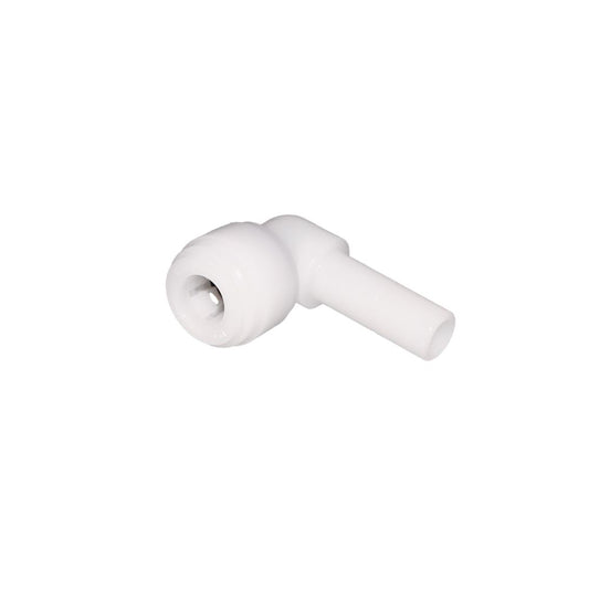 NeoFit - Acetal Natural White Stem Elbow 1/4" tube x 1/4" stem