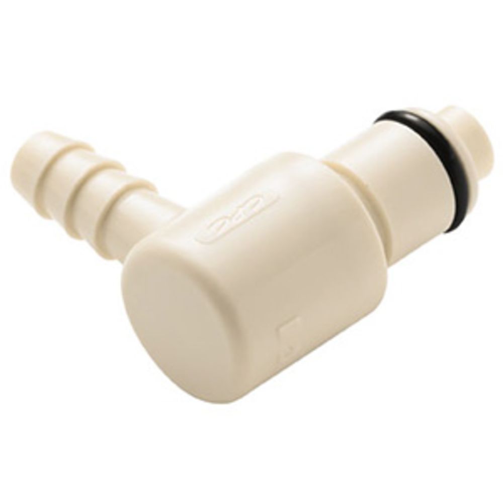 PLCD2300412 Valved Elbow Hose Barb Coupling Insert 1/4 ID Barb