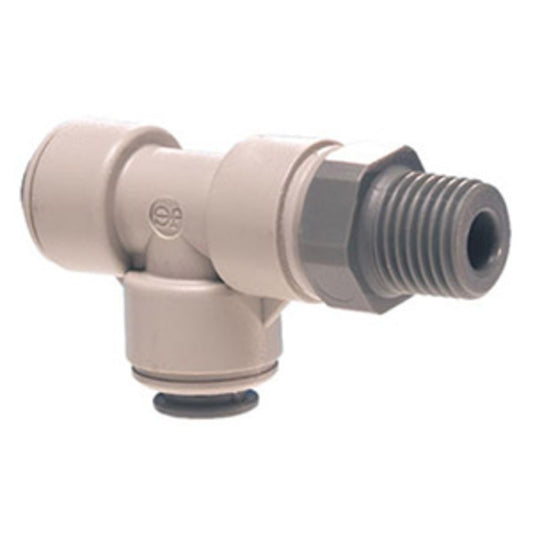 John Guest Swivel Male Run Tee BSPT - 1/4 x 1/8   BSPT