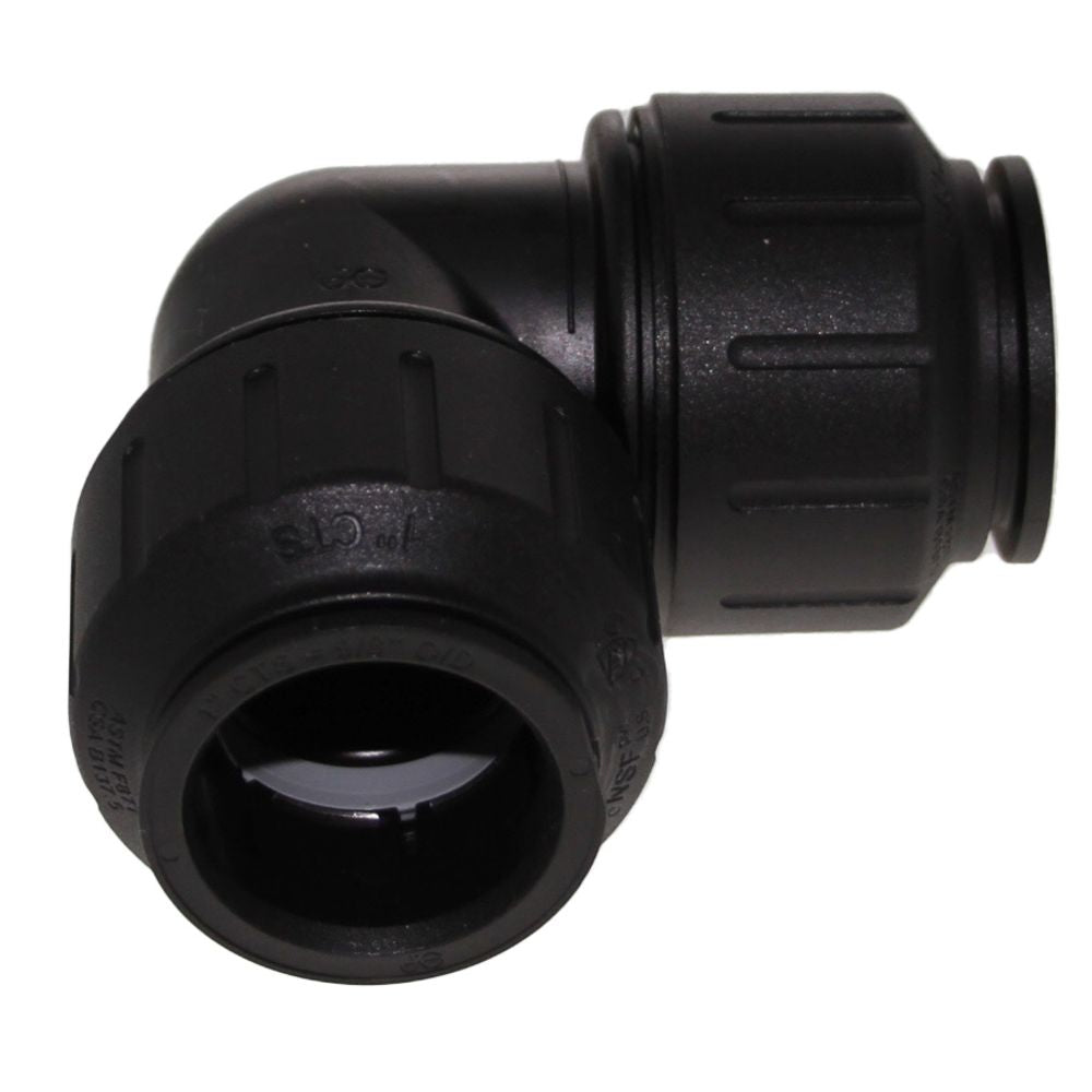 John Guest Black Union Elbow - 1 CTS