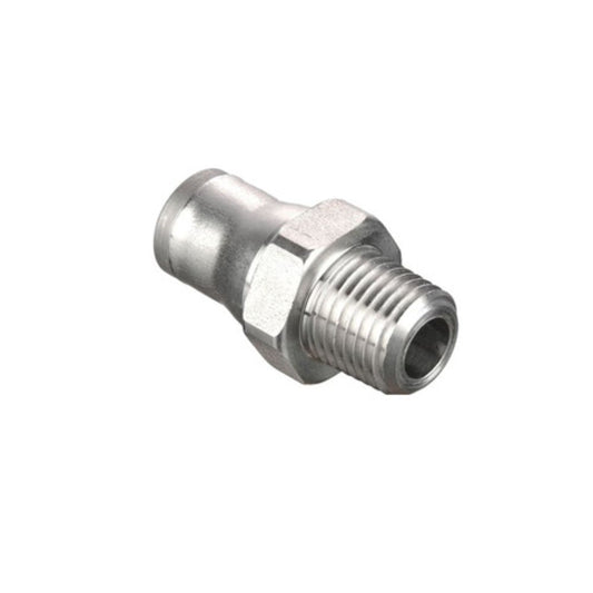 Parker Prestolok PLS SS Male Connector - 4mm OD Tube x 10-32 UNF