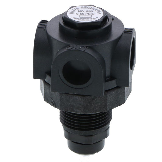 Watts P60 Series Miniature Plastic Water Pressure Regulator - 2 Way - 1/4" FNPT 0-25 psi