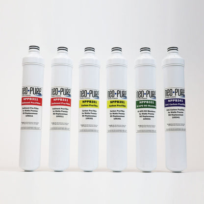 Neo-Pure RO Pure Plus VOC 6 Pack Filter Kit Replacement For Watts Premier WP531161
