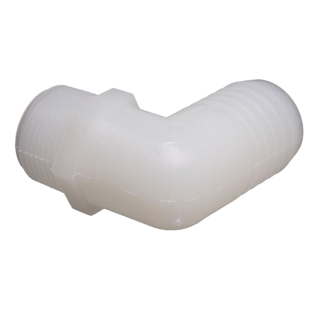 Male Elbow Barb x Male NPT - 1" HB x 1 1/4" MNPT